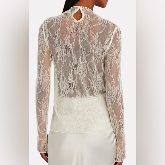 0306 - WEWOREWHAT Lace Mock Neck Small $78 - Picture 2 of 5